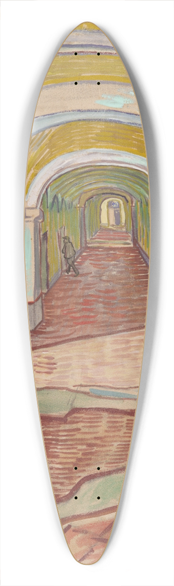 Vincent van Gogh - Corridor in the Asylum 39.3 inch art pintail longboard deck