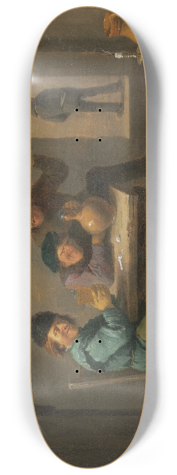 David Teniers The Younger - Peasants in a Tavern 8.25 inch art skate deck