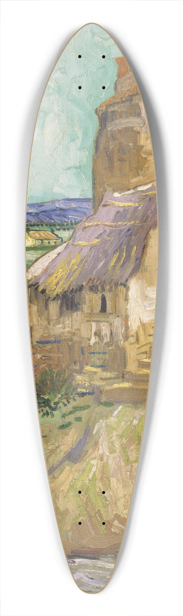 Vincent van Gogh - La maison de La Crau (The Old Mill) 39.3 inch art pintail longboard deck