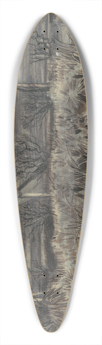 Vincent van Gogh - Nursery on Schenkweg 39.3 inch art pintail longboard deck