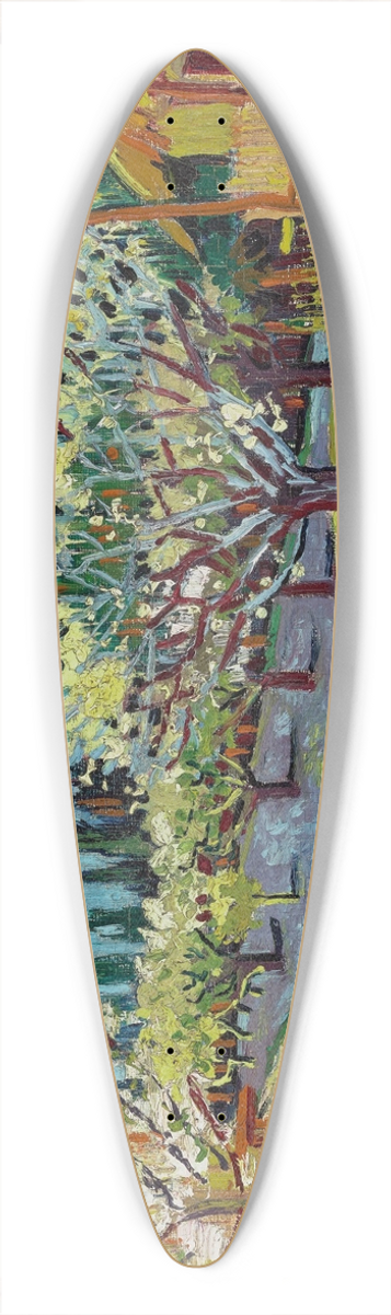 Vincent van Gogh - Orchard Bordered byCypresses 39.3 inch art pintail longboard deck