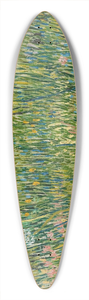 Vincent van Gogh - Patch of grass 39.3 inch art pintail longboard deck