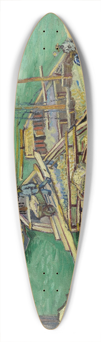 Vincent van Gogh - Quay with men unloading sand barges 39.3 inch art pintail longboard deck