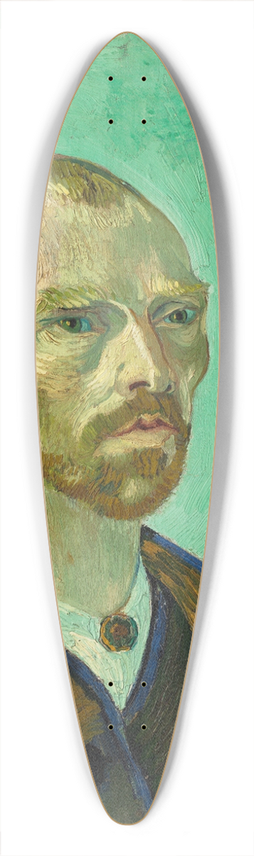 Vincent van Gogh - Self Portrait (dedicated to Paul Gauguin) 39.3 inch art pintail longboard deck