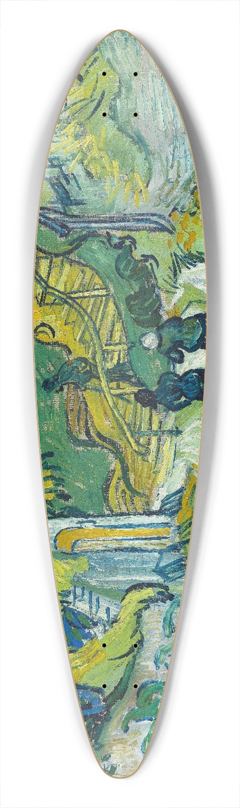 Vincent van Gogh - Stairway at Auvers 39.3 inch art pintail longboard deck