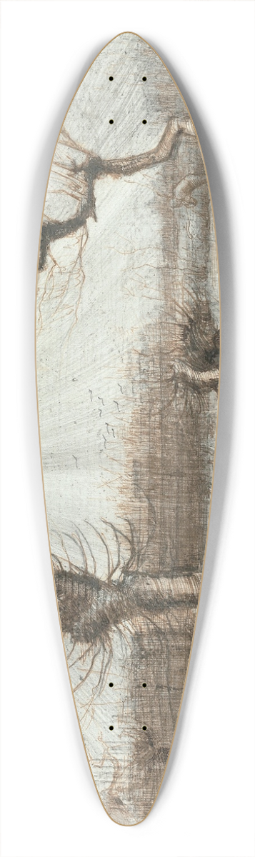 Vincent van Gogh - Tetards (Pollards) 39.3 inch art pintail longboard deck