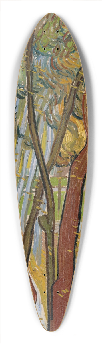 Vincent van Gogh - The garden of Saint Pauls Hospital (`The fall of the leaves) 39.3 inch art pintail longboard deck