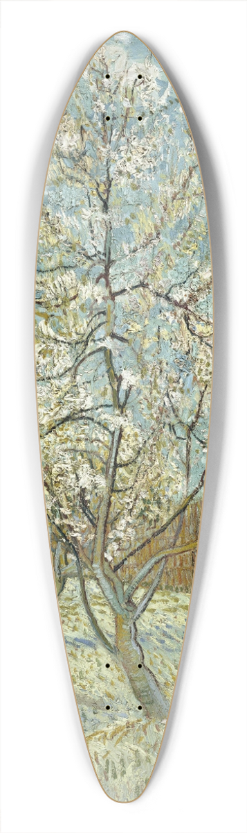 Vincent van Gogh - The pink peach tree 39.3 inch art pintail longboard deck