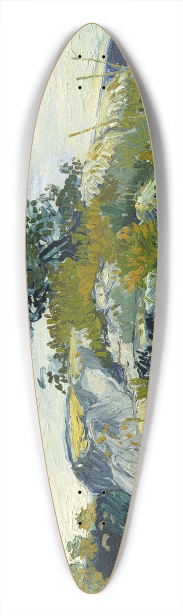 Vincent van Gogh - The Rocks 39.3 inch art pintail longboard deck