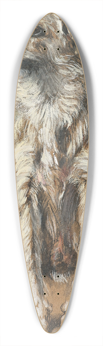 Vincenzo Gemito - Sitzender Hund 39.3 inch art pintail longboard deck