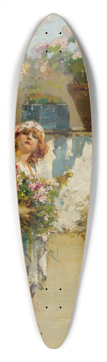 Vincenzo Irolli - Primavera 39.3 inch art pintail longboard deck