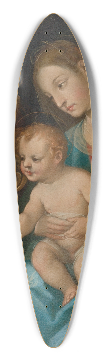Vincenzo Rustici - Madonna And Child With SaintsAugustine, John The Evangelist AndJoseph 39.3 inch art pintail longboard deck