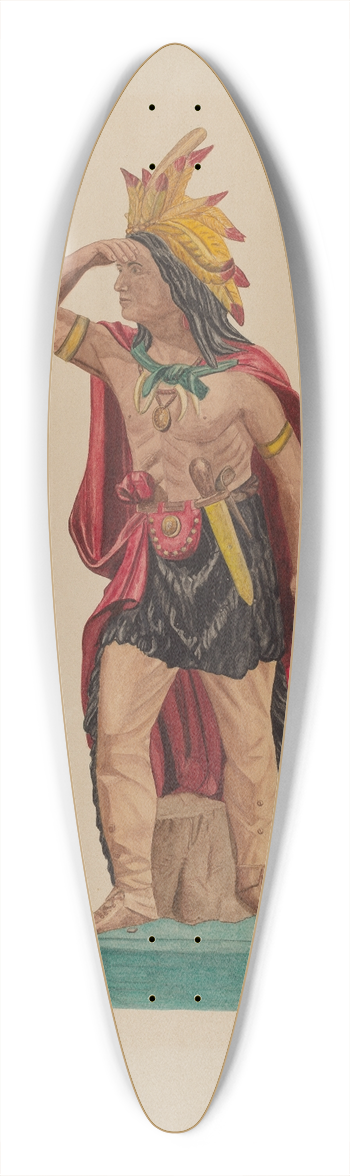 Violet Hartenstein - Cigar Store Indian 39.3 inch art pintail longboard deck