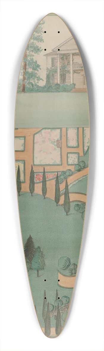 Virginia Richards - Jumel Mansion 39.3 inch art pintail longboard deck