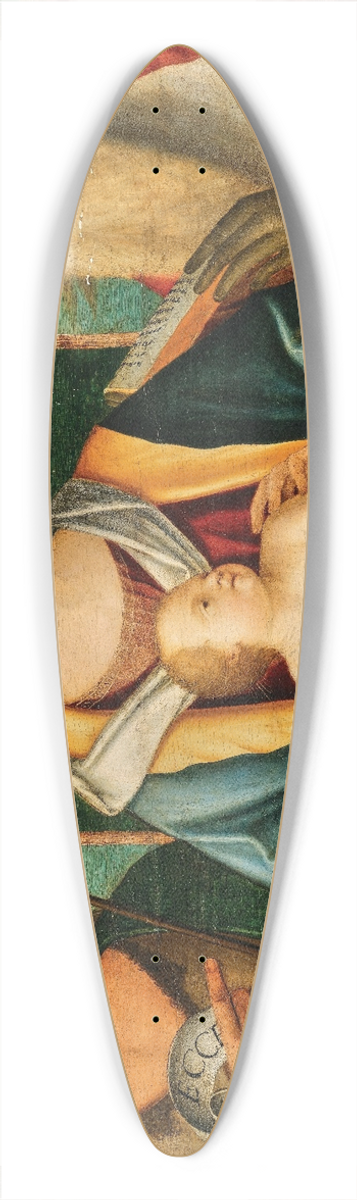 Vittore Carpaccio and Benedetto Carpaccio - The Madonna and Child with Saint John the Baptist and Saint Jerome 39.3 inch art pintail longboard deck