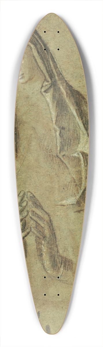 Vittore Carpaccio - Study of the Virgin and of Hands 39.3 inch art pintail longboard deck