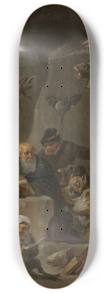 David Teniers The Younger - The Temptation of St Anthony 8.25 inch art skate deck