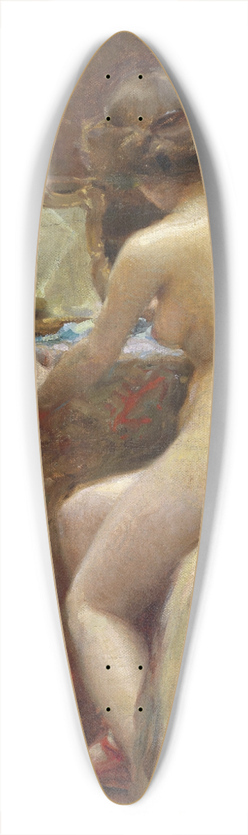 Vlaho Bukovac - Vor dem Toilettespiegel 39.3 inch art pintail longboard deck