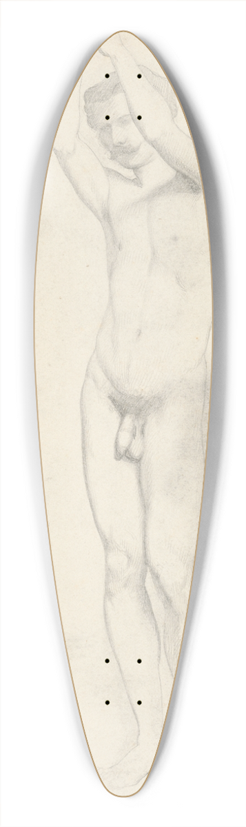 Vojtech Klimkovi - Nude man 39.3 inch art pintail longboard deck