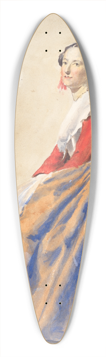 Vojtech Klimkovi - Woman from Italy 39.3 inch art pintail longboard deck