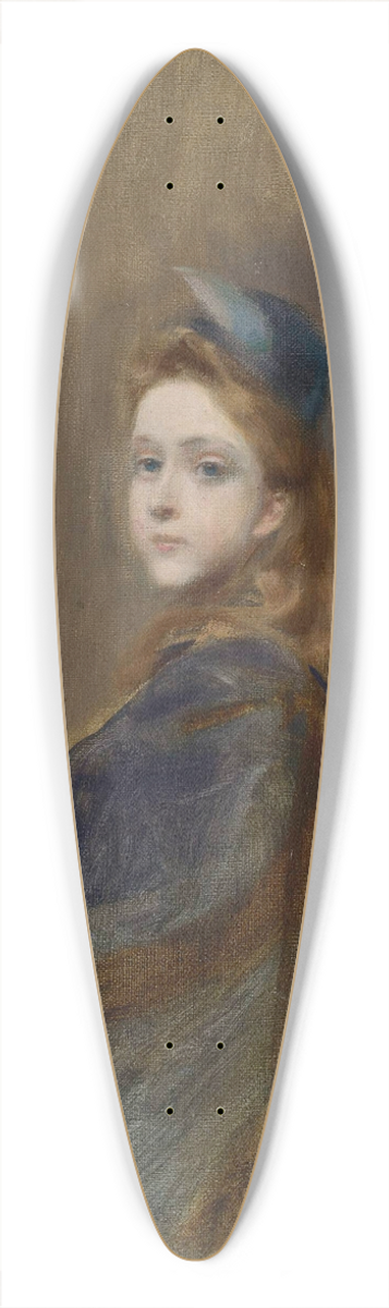 Wacaw Pawliszak - Portrait of Mrs. Z 39.3 inch art pintail longboard deck