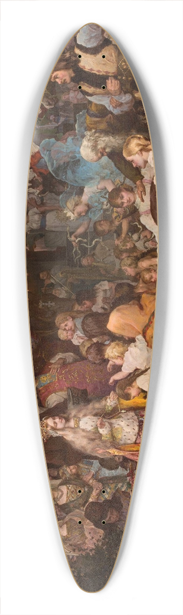 Wadysaw Ciesielski - Baptism of Lithuania 39.3 inch art pintail longboard deck