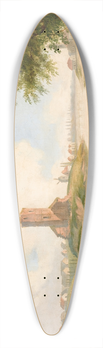 Wadysaw Heliodor Gumiski - View from Kruszwica 39.3 inch art pintail longboard deck