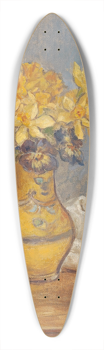 Wadysaw lewiski - Daffodils in a Vase and Lemons 39.3 inch art pintail longboard deck