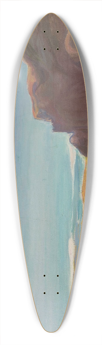 Wadysaw lewiski - Marine landscape with three small boats 39.3 inch art pintail longboard deck
