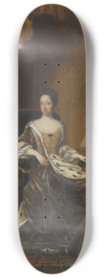 David von Krafft - Hedvig Eleonora, 1636-1715, Queen of Sweden 8.25 inch art skate deck