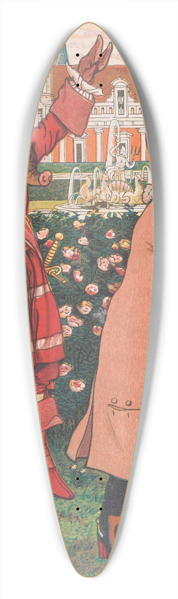 Walter Crane - Beauty and the beast Pl. 01 39.3 inch art pintail longboard deck
