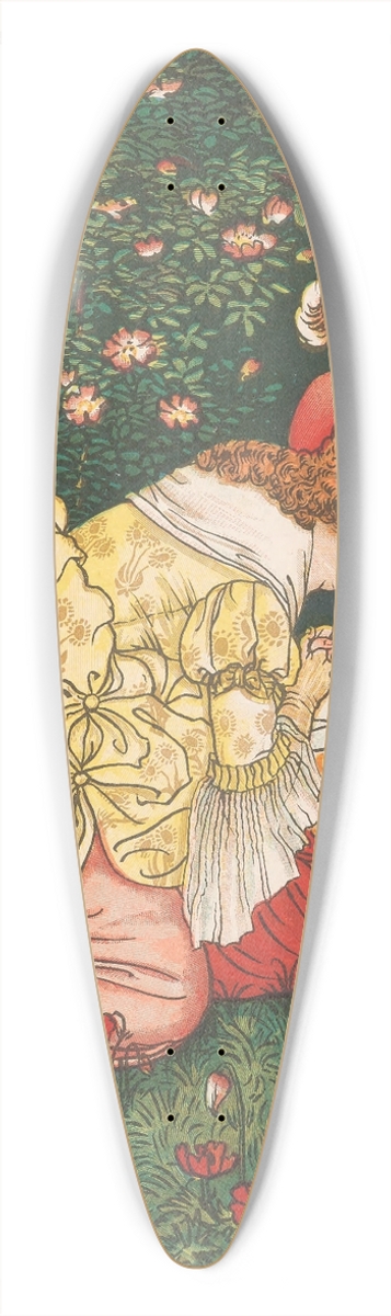 Walter Crane - Beauty and the beast Pl. 05 39.3 inch art pintail longboard deck