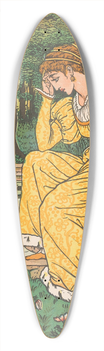 Walter Crane - Beauty and the beast Pl. 06 39.3 inch art pintail longboard deck