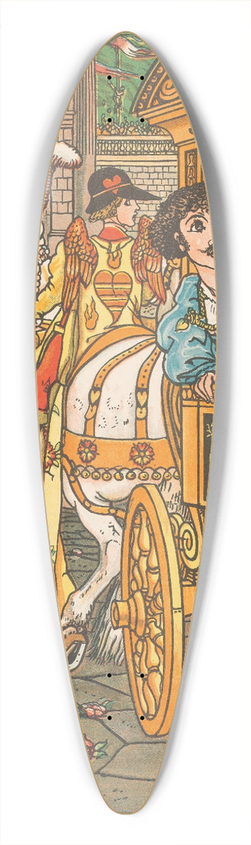 Walter Crane - Beauty and the beast Pl. 11 39.3 inch art pintail longboard deck