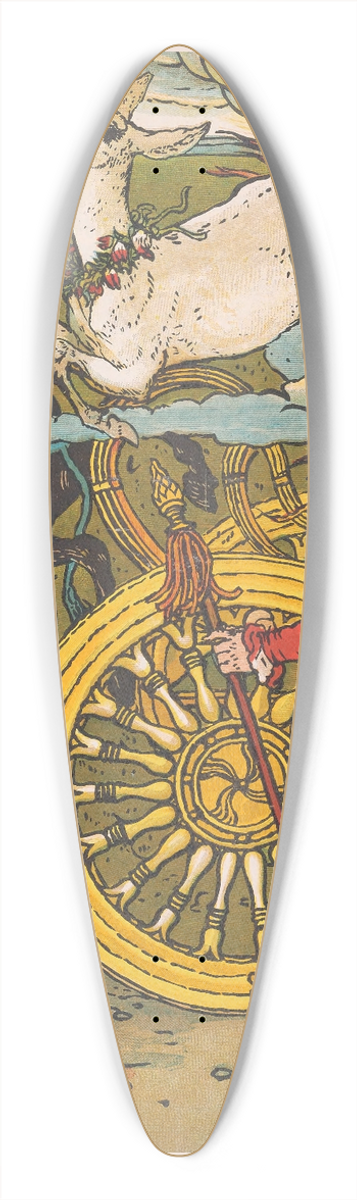 Walter Crane - Beauty and the beast Pl. 14 39.3 inch art pintail longboard deck