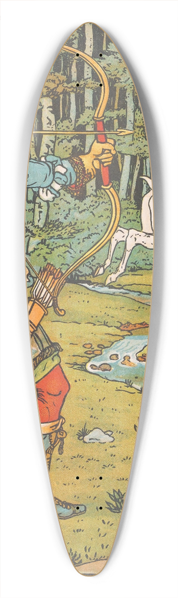Walter Crane - Beauty and the beast Pl. 16 39.3 inch art pintail longboard deck