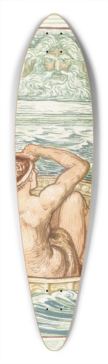 Walter Crane - Hercules and Atlas 39.3 inch art pintail longboard deck