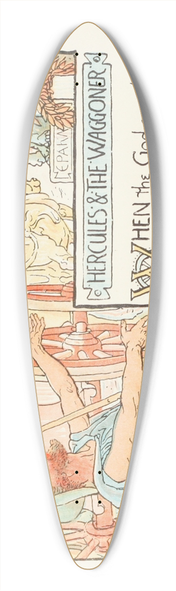 Walter Crane - Hercules and the Waggoner 39.3 inch art pintail longboard deck
