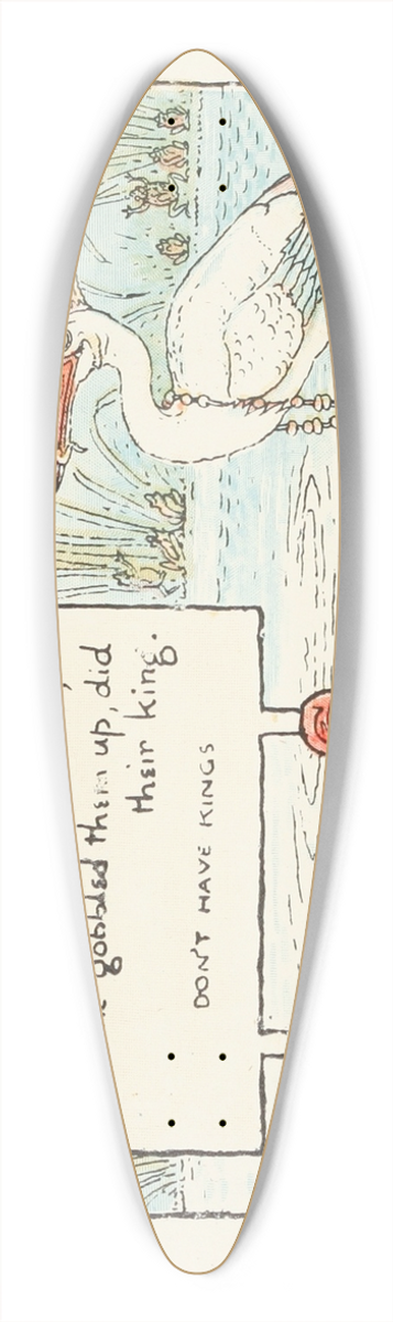 Walter Crane - King Log and King Stork 39.3 inch art pintail longboard deck