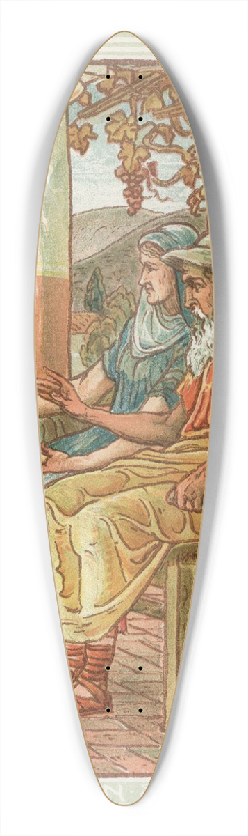 Walter Crane - Philemon and Baucis 39.3 inch art pintail longboard deck