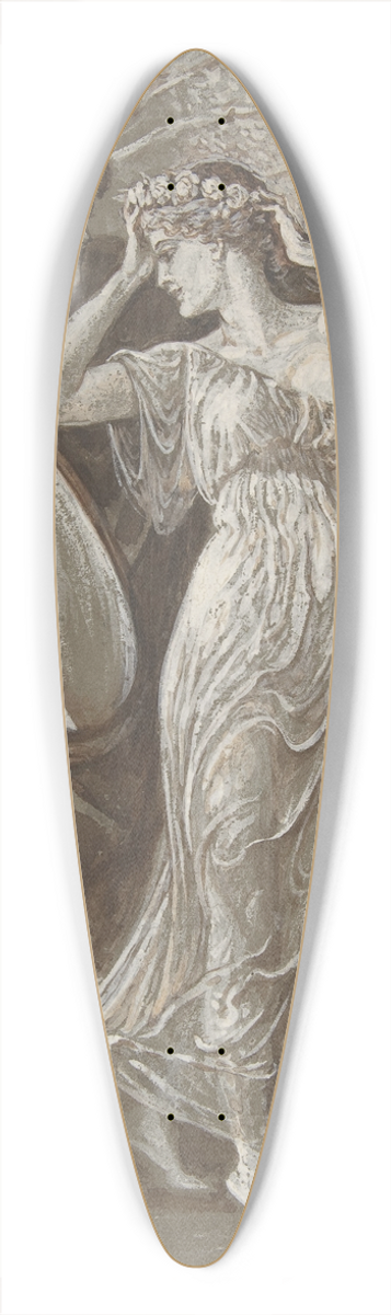 Walter Crane - The Mirror of Venus 39.3 inch art pintail longboard deck