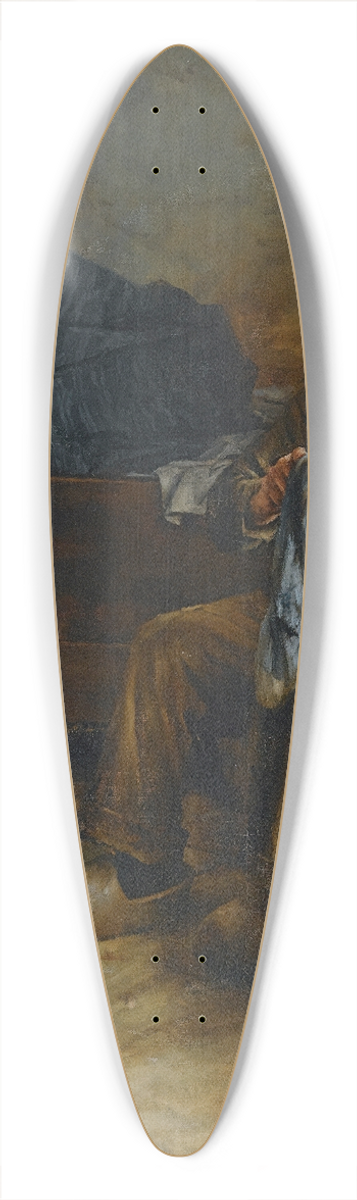 Walter Langley - AFlemish Peasant 39.3 inch art pintail longboard deck