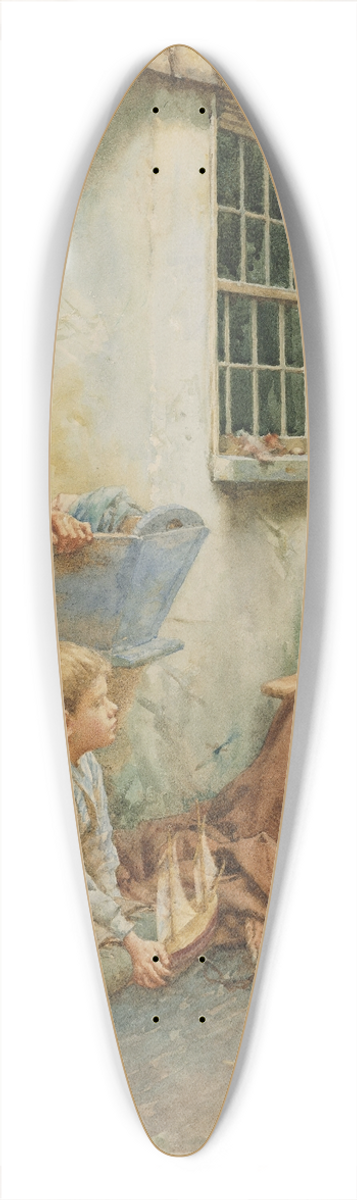 Walter Langley - The fishermans tales 39.3 inch art pintail longboard deck