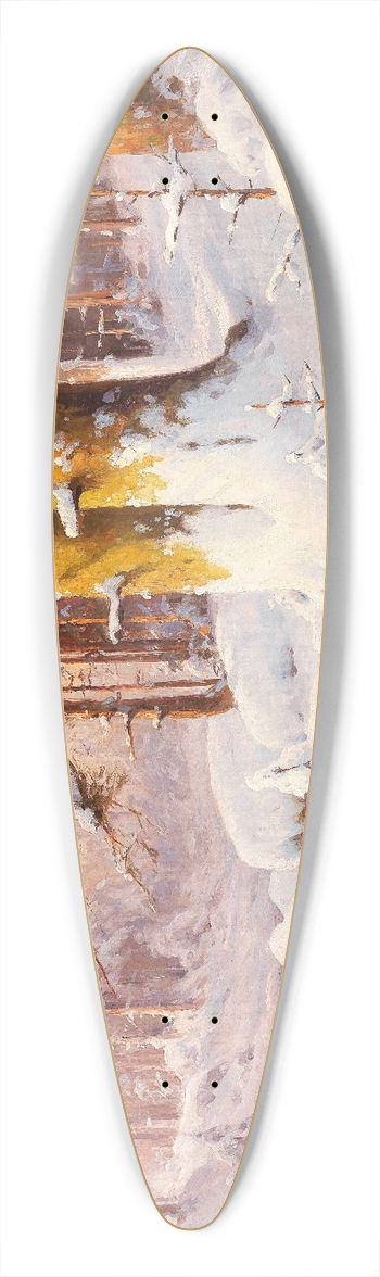 Walter Moras - Winter II 39.3 inch art pintail longboard deck