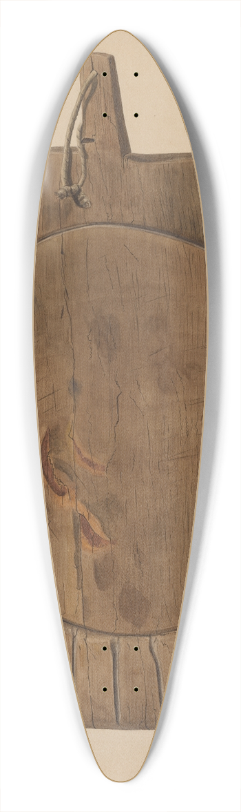 Walter Praefke - Cheese Draining Board 39.3 inch art pintail longboard deck