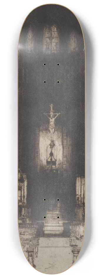 David Young Cameron - Notre Dame, Dinant 8.25 inch art skate deck