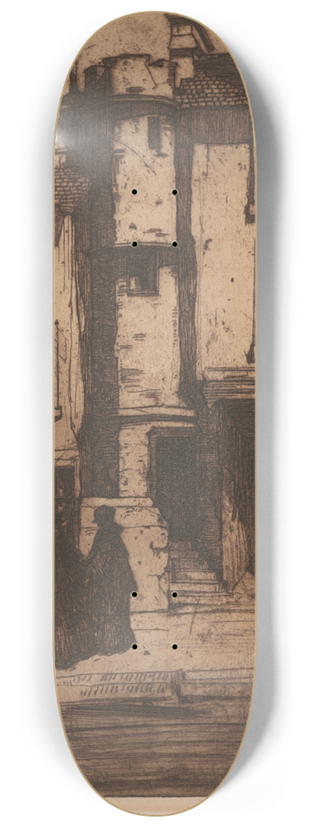 David Young Cameron - Old Houses, Stirling 8.25 inch art skate deck