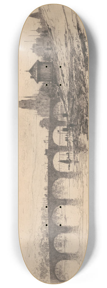 David Young Cameron - Perth Bridge 8.25 inch art skate deck