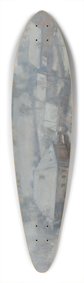 Walther Gamerith - Winterlandschaft Am Attersee 39.3 inch art pintail longboard deck