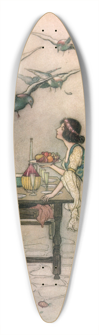 Warwick Goble - Cianna and her Brothers 39.3 inch art pintail longboard deck